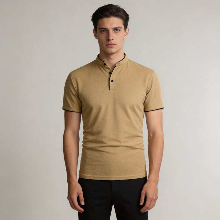 Tavish | Men's Polo Shirt with Mandarin Collar