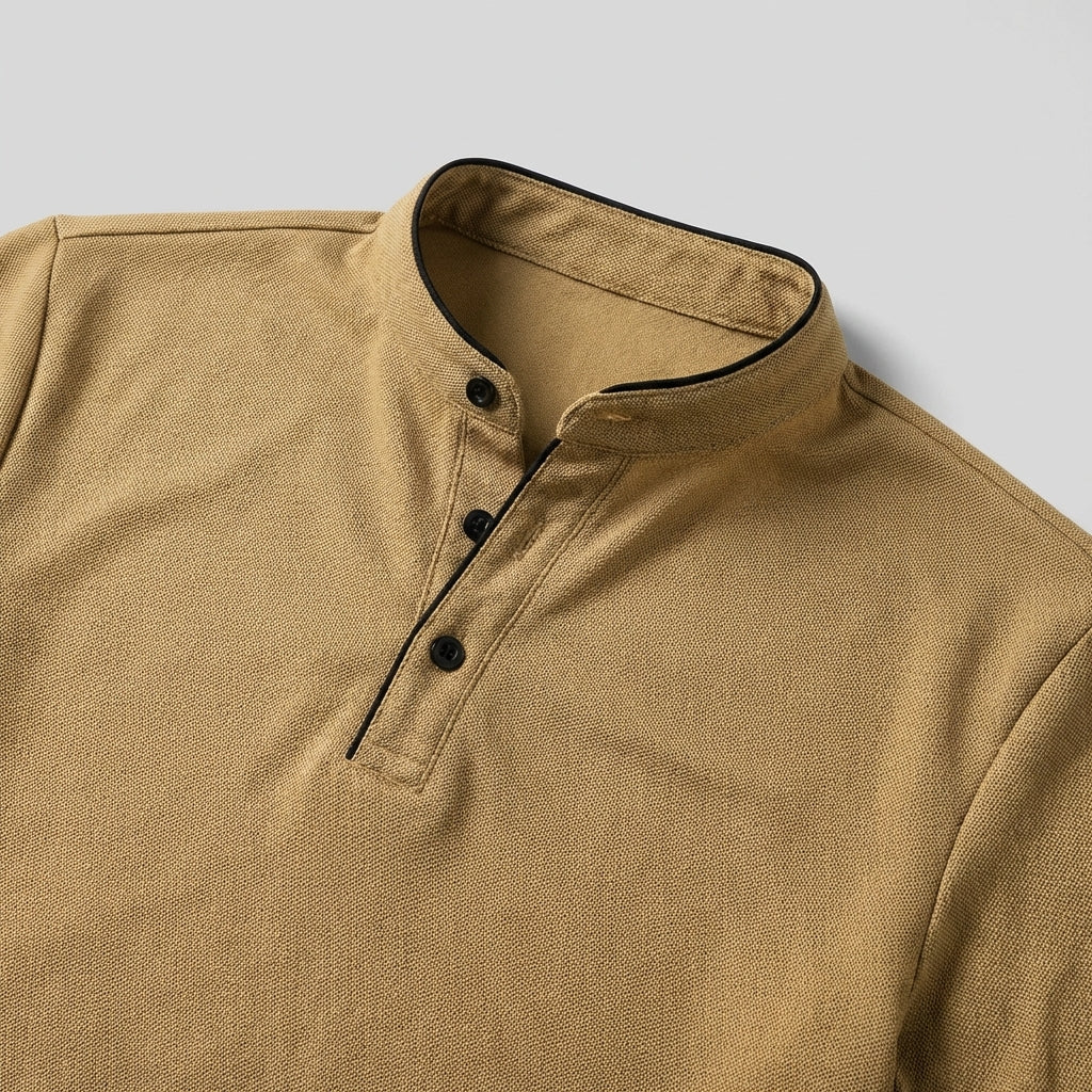 Tavish | Men's Polo Shirt with Mandarin Collar