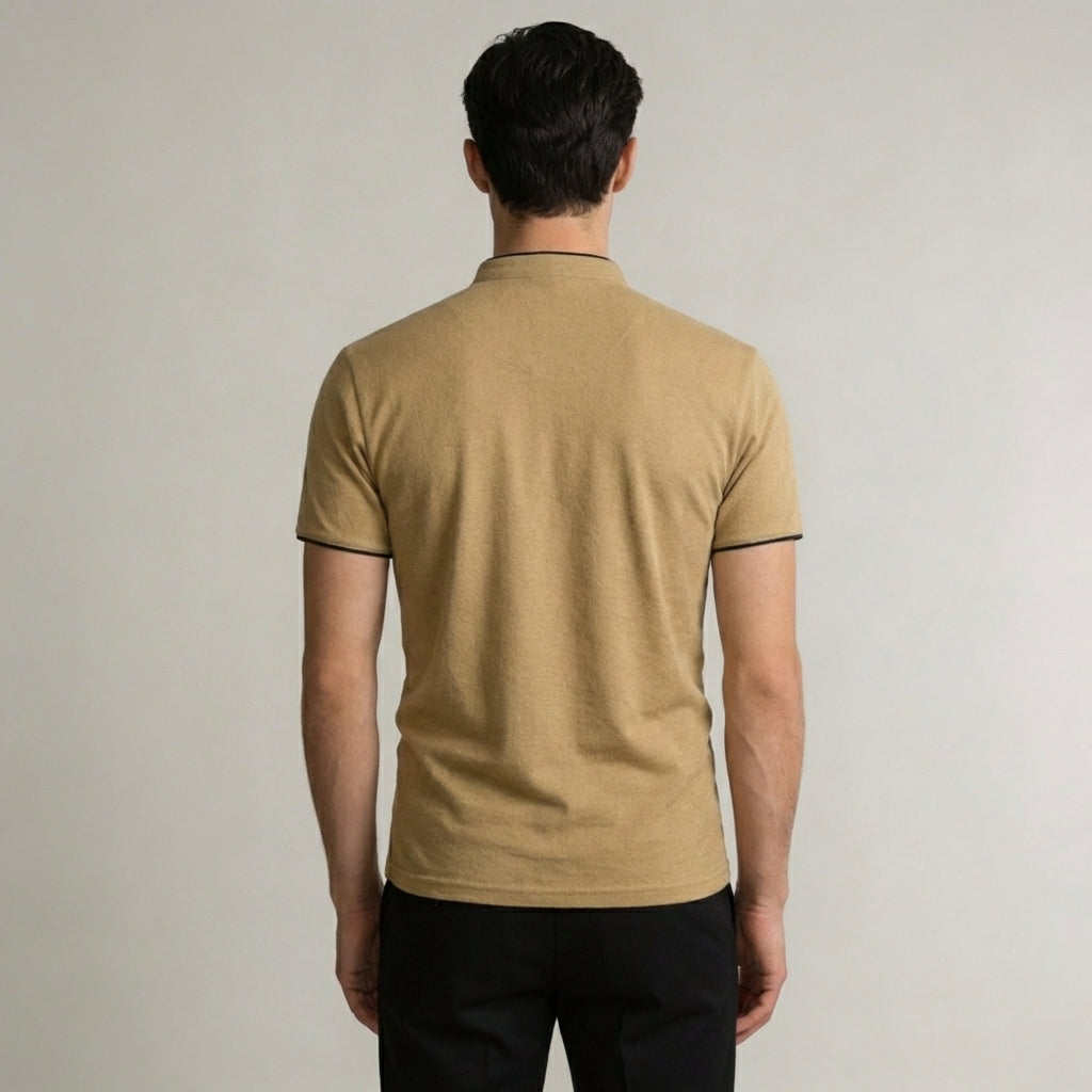 Tavish | Men's Polo Shirt with Mandarin Collar