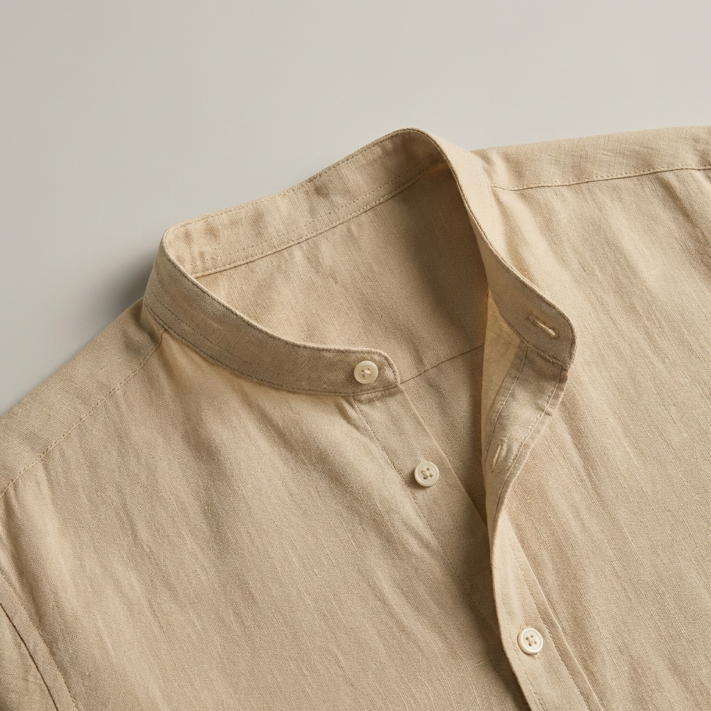 Clifton | Men's Linen Shirt with Mandarin Collar