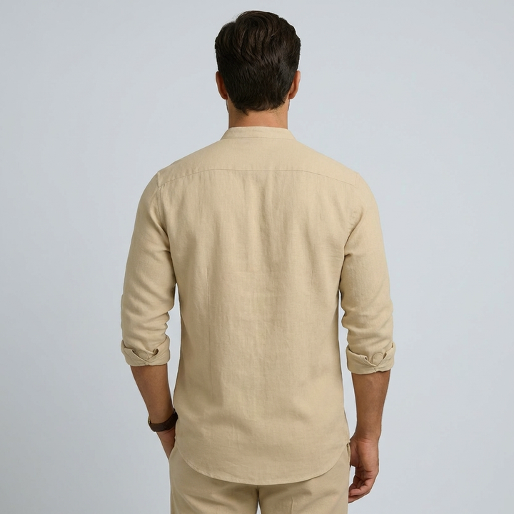 Clifton | Men's Linen Shirt with Mandarin Collar