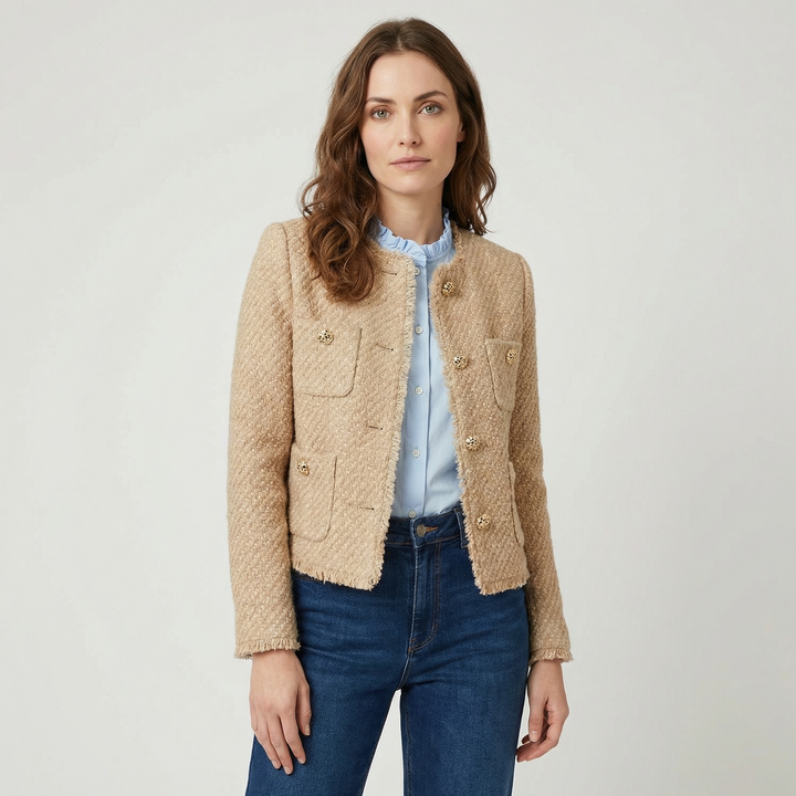 Celina | Women’s Textured Jacket with a Cropped Shape