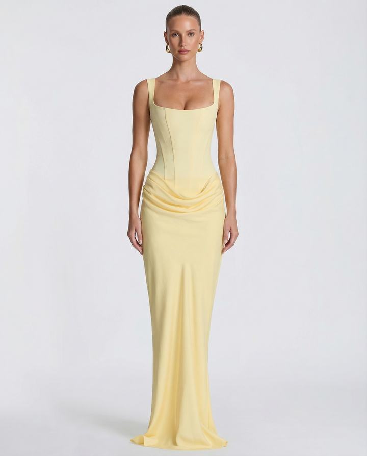 Alina | Women’s Maxi Dress with a Draped Cowl Neckline
