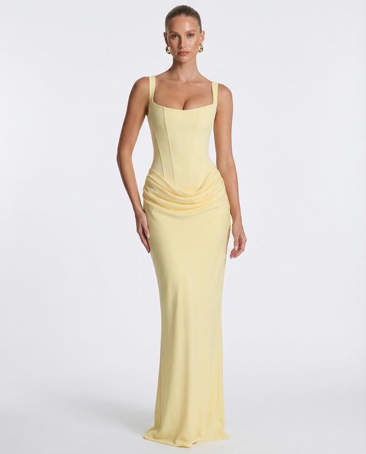 Alina | Women’s Maxi Dress with a Draped Cowl Neckline
