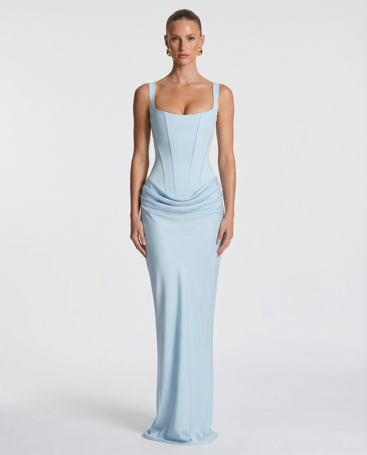 Alina | Women’s Maxi Dress with a Draped Cowl Neckline