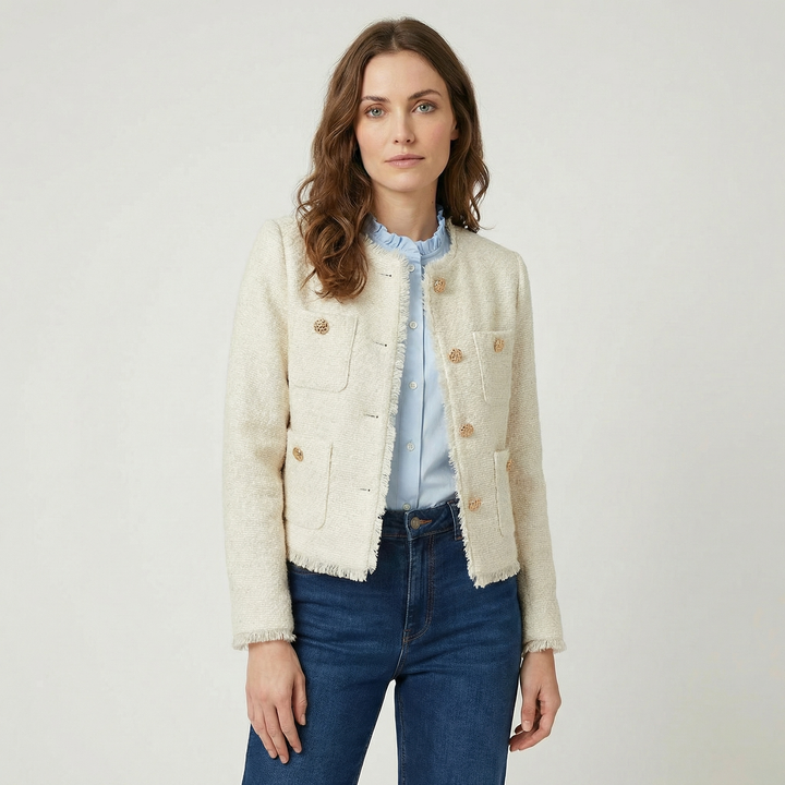 Celina | Women’s Textured Jacket with a Cropped Shape