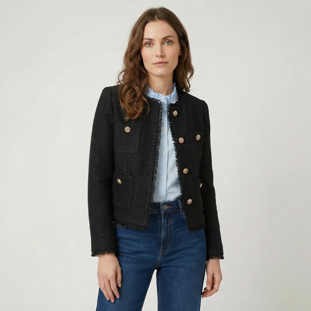 Celina | Women’s Textured Jacket with a Cropped Shape
