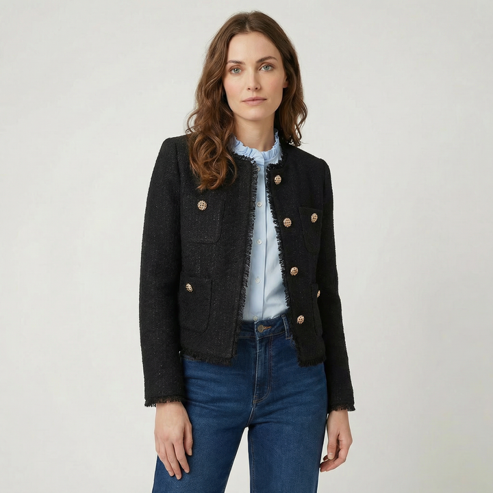 Celina | Women’s Textured Jacket with a Cropped Shape