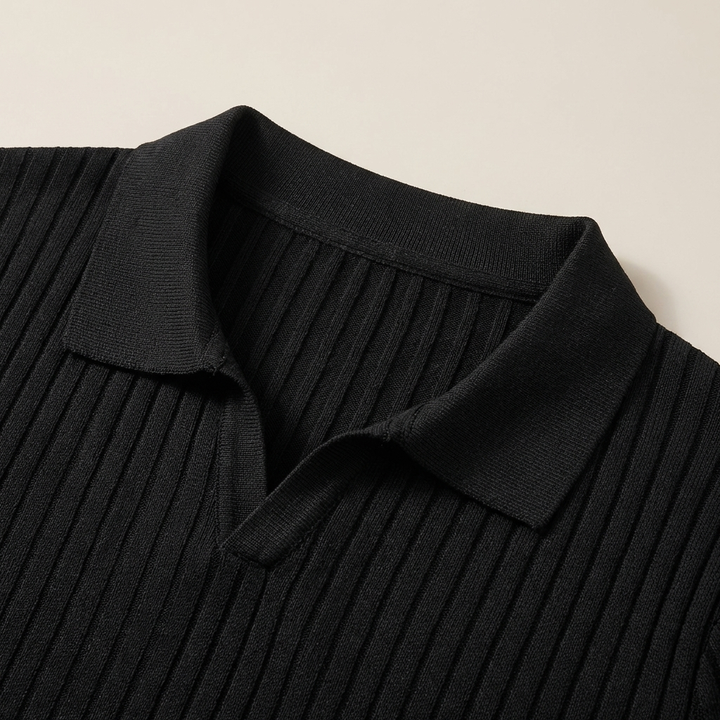 Stellan | Men's Ribbed Polo Shirt for Effortless Style