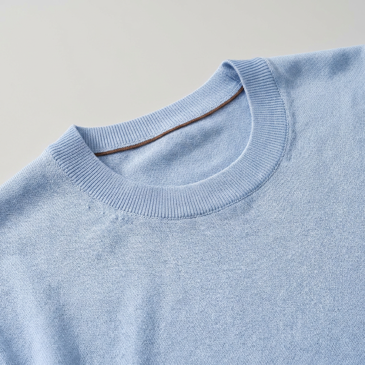 Tavish | Men's Light Blue Knit Tee for Casual Days
