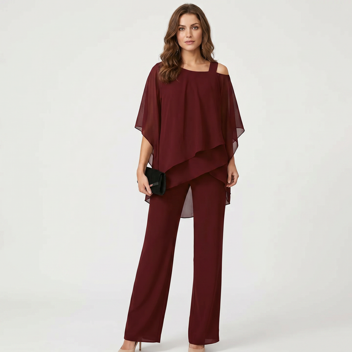 Marielle | Women’s Trouser Set with an Off Shoulder Top