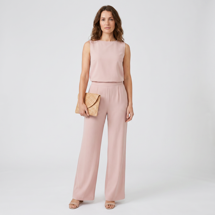 Arielle | Women’s Wide Leg Jumpsuit with a Sleeveless Shape