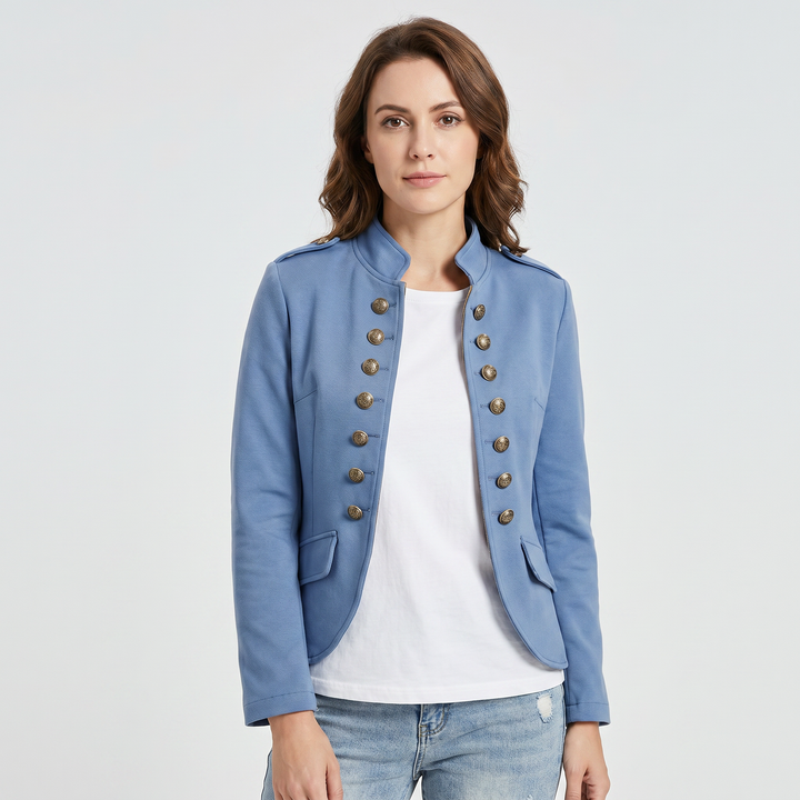 Camille | Women’s Military Jacket with Button Detail