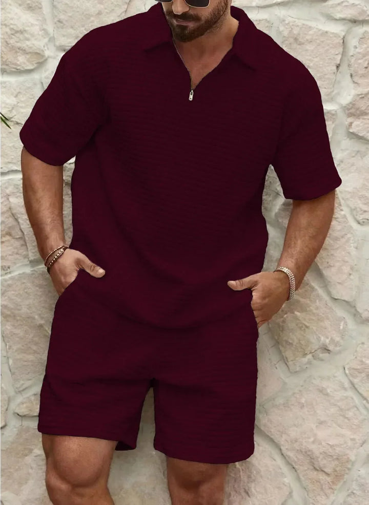 Jenson | Men's Textured Short Set for Casual Days