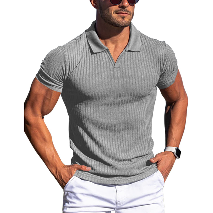 Stellan | Men's Ribbed Polo Shirt for Effortless Style