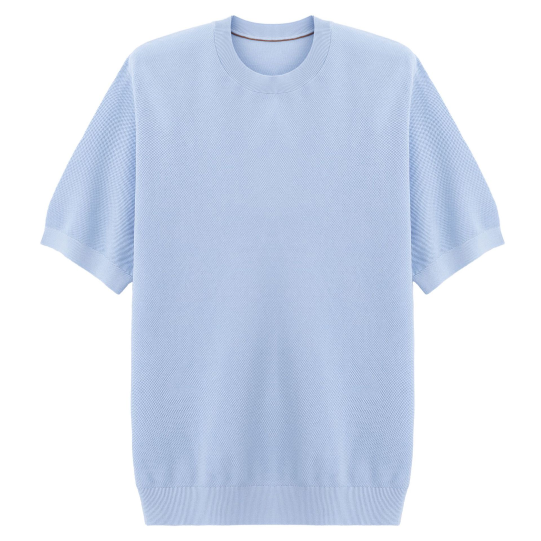 Tavish | Men's Light Blue Knit Tee for Casual Days