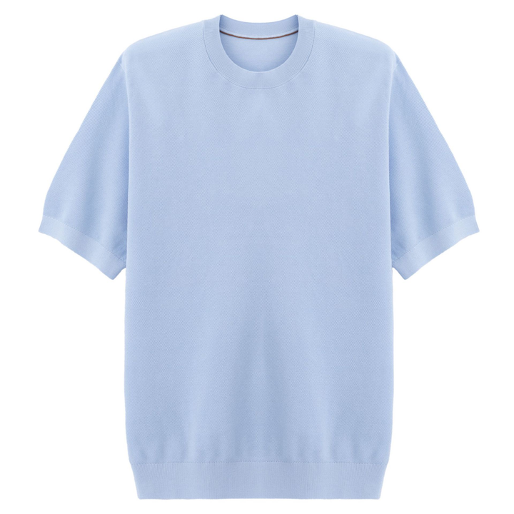 Tavish | Men's Light Blue Knit Tee for Casual Days