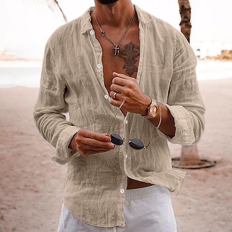 Percy | Men's Linen Shirt for Beach Days