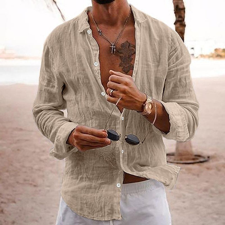 Percy | Men's Linen Shirt for Beach Days