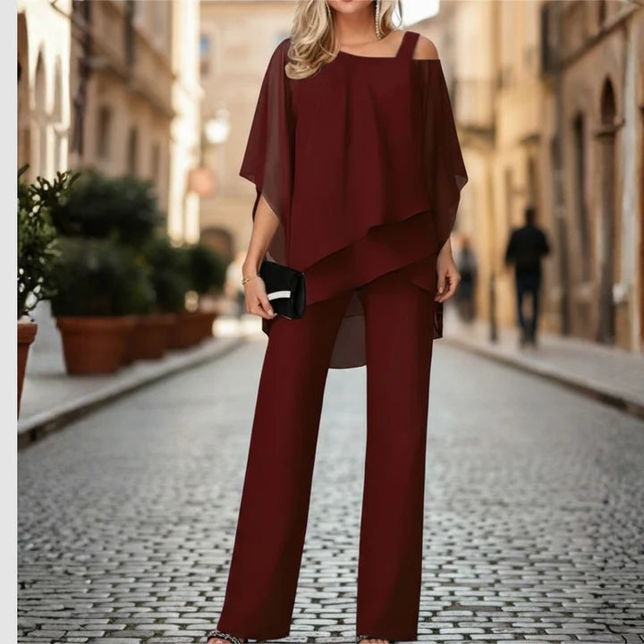 Marielle | Women’s Trouser Set with an Off Shoulder Top