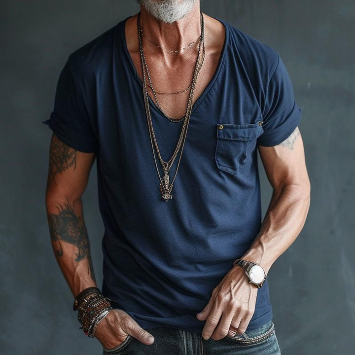 Viggo | Men's Casual Tee with Pocket Detail