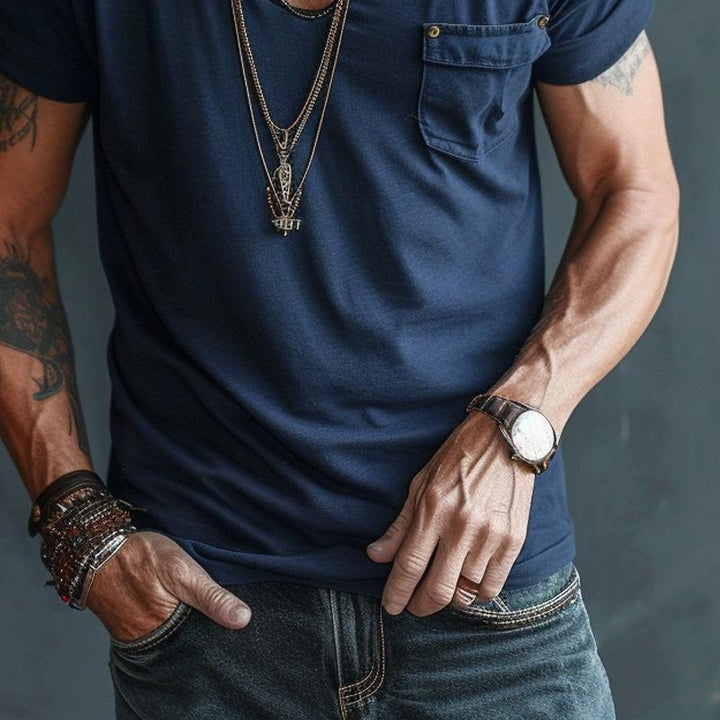 Viggo | Men's Casual Tee with Pocket Detail