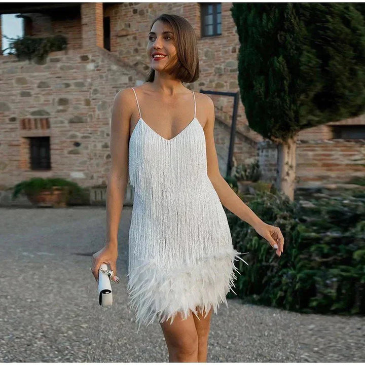 Cordelia | Women's Fringe Mini Dress for Evening Glamour