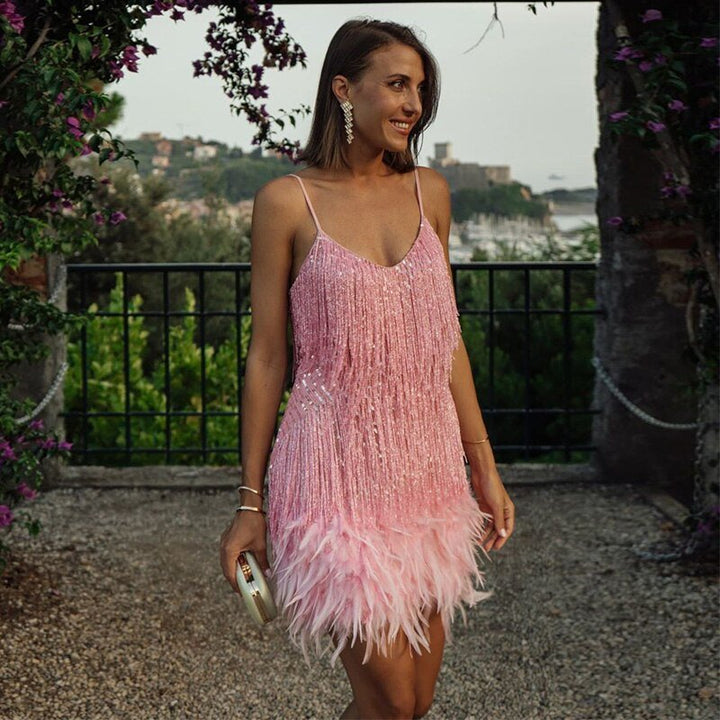 Cordelia | Women's Fringe Mini Dress for Evening Glamour