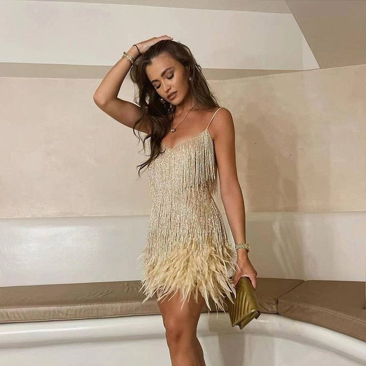 Cordelia | Women's Fringe Mini Dress for Evening Glamour