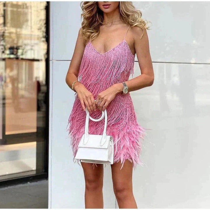 Cordelia | Women's Fringe Mini Dress for Evening Glamour