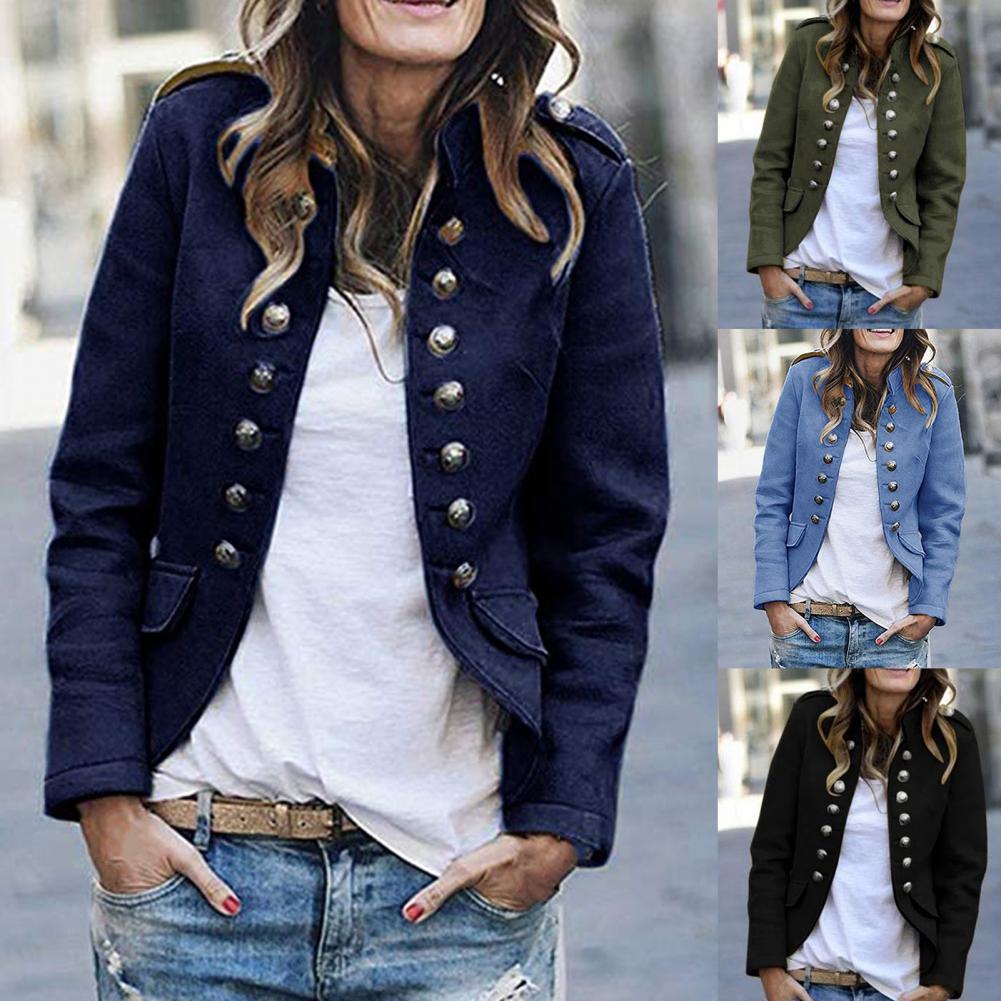Camille | Women’s Military Jacket with Button Detail