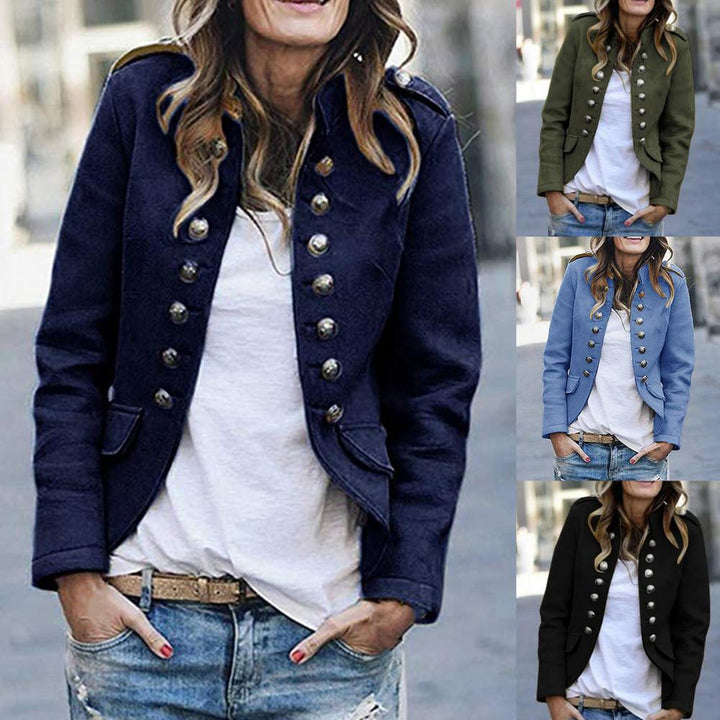 Camille | Women’s Military Jacket with Button Detail
