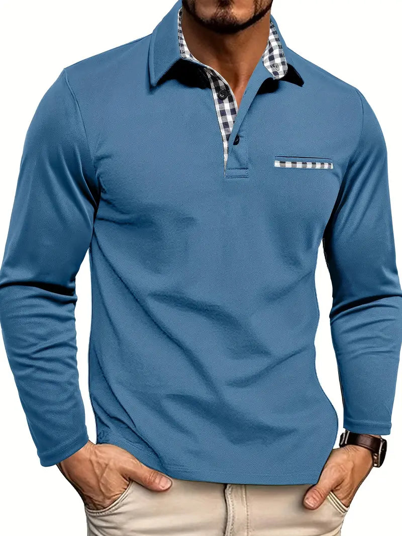 Marco | Men’s Long Sleeve Polo Shirt with a Smart Casual Fit