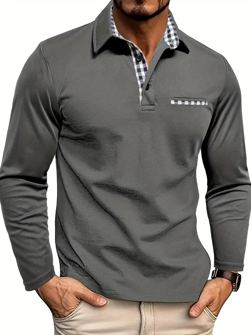 Marco | Men’s Long Sleeve Polo Shirt with a Smart Casual Fit