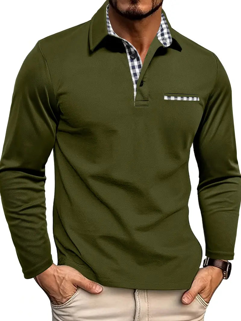Marco | Men’s Long Sleeve Polo Shirt with a Smart Casual Fit