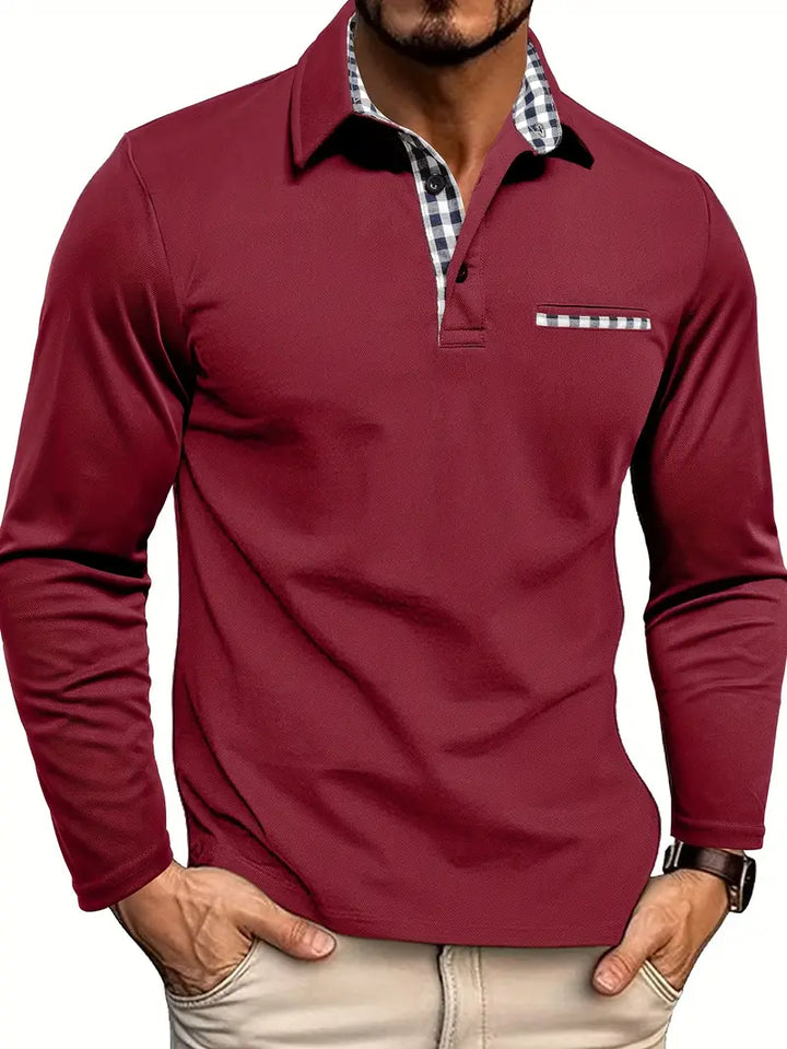 Marco | Men’s Long Sleeve Polo Shirt with a Smart Casual Fit