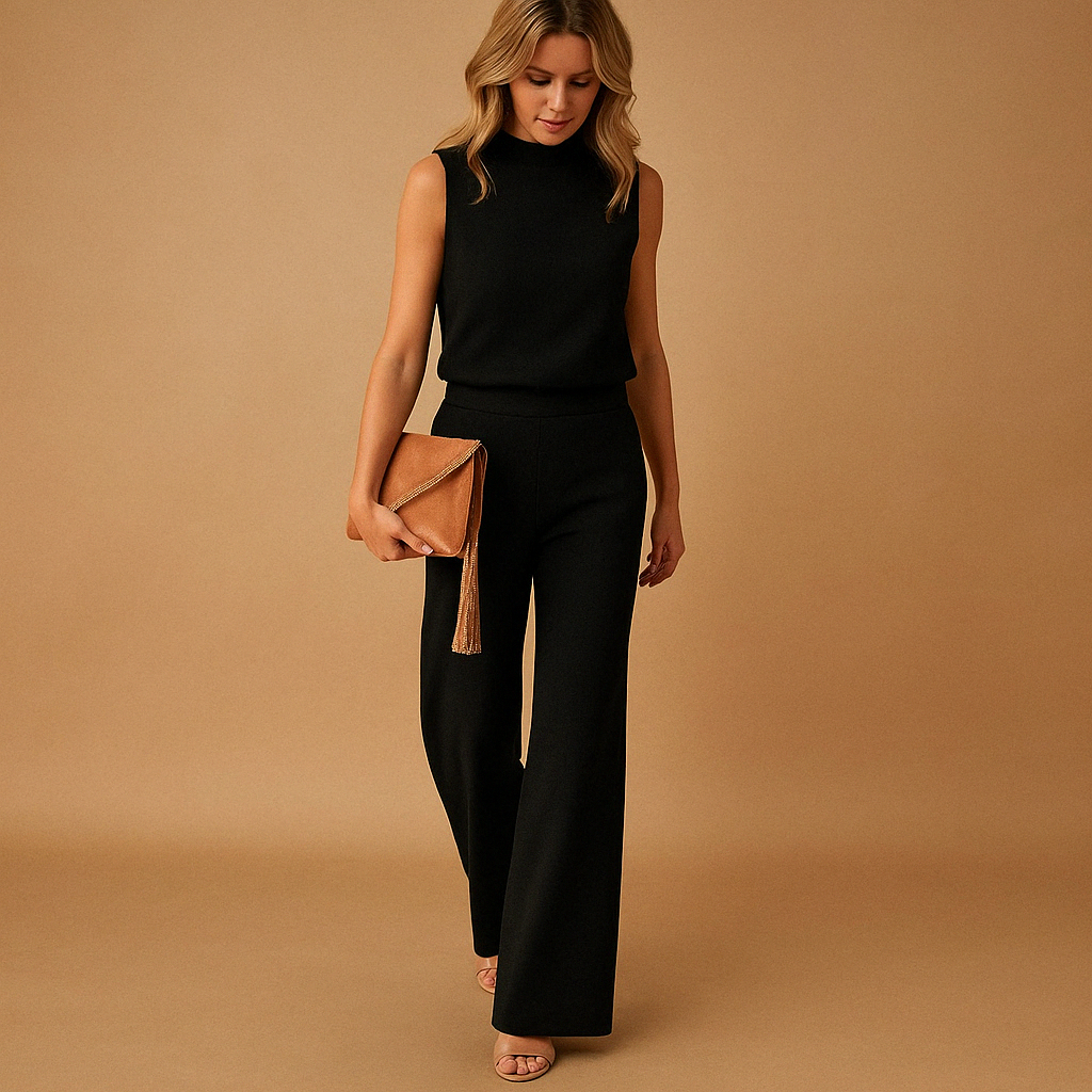 Arielle | Women’s Wide Leg Jumpsuit with a Sleeveless Shape