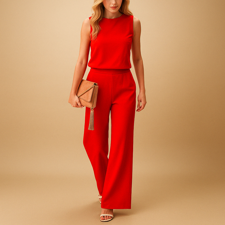 Arielle | Women’s Wide Leg Jumpsuit with a Sleeveless Shape