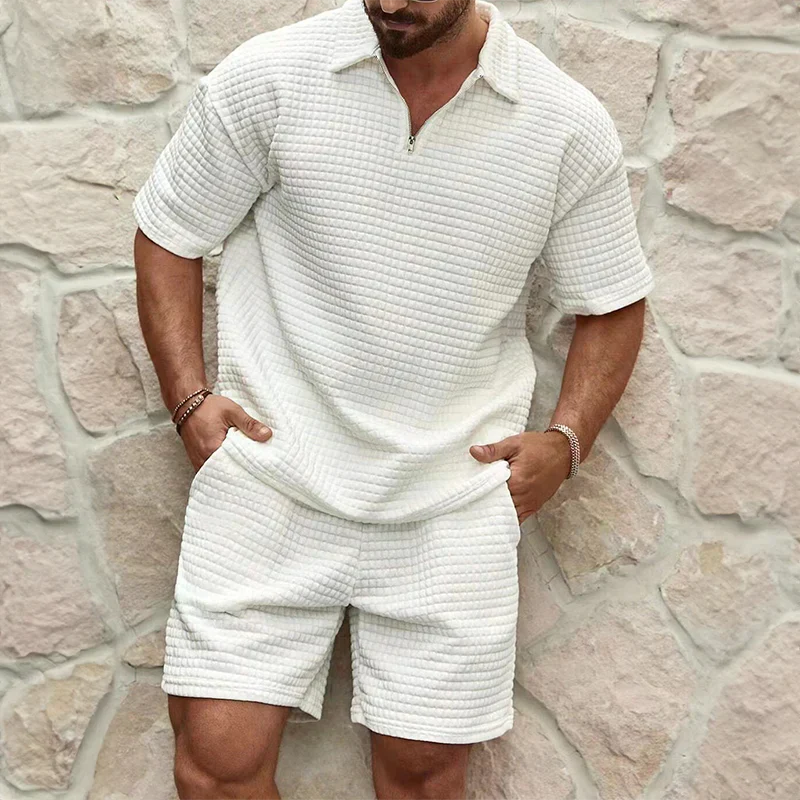 Jenson | Men's Textured Short Set for Casual Days